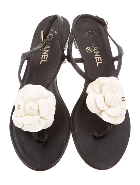 sandali chanel camelia|authentic Chanel sandals.